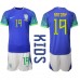 Billige Brasilien Antony #19 Børnetøj Udebanetrøje til baby VM 2022 Kortærmet (+ korte bukser)